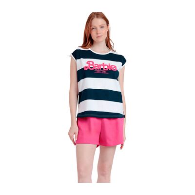Admas Pyjama-Sets Pyjama Shorts T-Shirt Barbie Stripes Eu S;Eu M;Eu L;Eu Xl Admas Pyjama-Sets Pyjama Shorts T-Shirt Barbie Stripes Eu S;Eu M;Eu L;Eu Xl