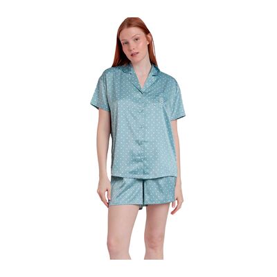 Admas Pyjama-Sets Pyjama Satin Shorts Shirt Dots Lace Eu L Admas Pyjama-Sets Pyjama Satin Shorts Shirt Dots Lace Eu L