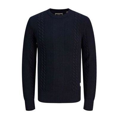 Jack & Jones Pullover 12242948 Grid Cable Crew-Navy Blazer It Xl Male Jack & Jones Pullover 12242948 Grid Cable Crew-Navy Blazer It Xl Male