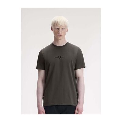 Fred Perry T-Shirts & Poloshirts Fp Embroidered T-Shirt Eu S Male Fred Perry T-Shirts & Poloshirts Fp Embroidered T-Shirt Eu S Male