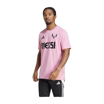 adidas Messi Name und Nummer Grafik-T-Shirt - Pink adidas Messi Name und Nummer Grafik-T-Shirt - Pink