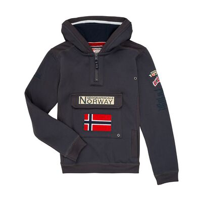 Geographical Norway GYMCLASS Grau Kinder-Sweatshirt - Sweatshirt Geographical Norway GYMCLASS Grau Kinder-Sweatshirt - Sweatshirt