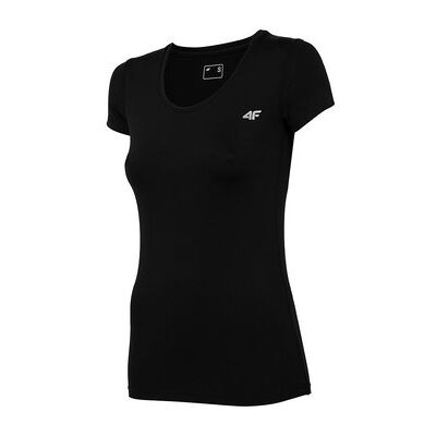 4F Schwarzes Sommer Damen T-Shirt - Sportbekleidung 4F Schwarzes Sommer Damen T-Shirt - Sportbekleidung