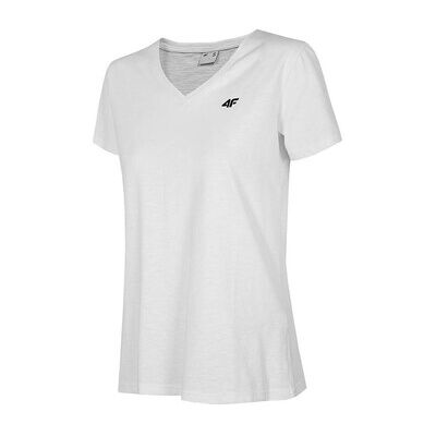4F T-Shirt - Weiß - Reguläre Passform - Baumwolle 4F T-Shirt - Weiß - Reguläre Passform - Baumwolle
