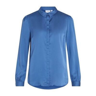 Vila Damen Awo-45267 Hellblau Lange Ärmel Hemd - Kleidung Vila Damen Awo-45267 Hellblau Lange Ärmel Hemd - Kleidung