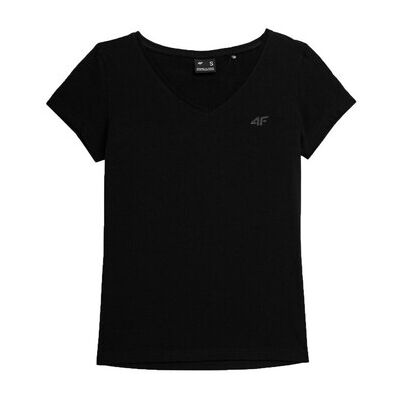 4F F0941 Damen Schwarzes T-Shirt - Alltag 4F F0941 Damen Schwarzes T-Shirt - Alltag