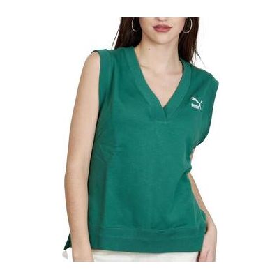 Puma Modell 53807637 Grünes V-Ausschnitt T-Shirt - Casual Puma Modell 53807637 Grünes V-Ausschnitt T-Shirt - Casual