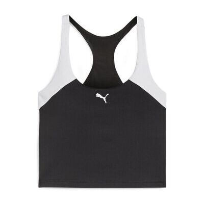 Puma Schwarzes/Weißes ärmelloses Training-T-Shirt - T-Shirt Puma Schwarzes/Weißes ärmelloses Training-T-Shirt - T-Shirt
