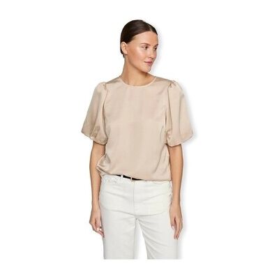 Vila - Modell: viEllette 2/4 Satin Puff Top - Grau Bluse Vila - Modell: viEllette 2/4 Satin Puff Top - Grau Bluse