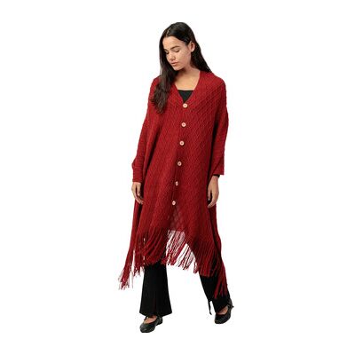 Admas Strickjacken Langer Poncho Punto Einheitsgrösse Female Admas Strickjacken Langer Poncho Punto Einheitsgrösse Female