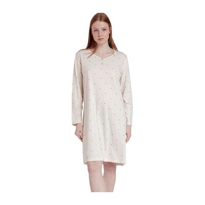 Admas Kurze Kleider Nachthemd Mit Langen Ärmeln Und Rundhalsausschnitt Stripes Eu M;Eu L;Eu Xl Female Admas Kurze Kleider Nachthemd Mit Langen Ärmeln Und Rundhalsausschnitt Stripes Eu M;Eu L;Eu Xl Female
