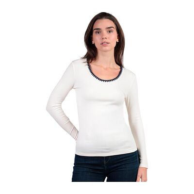Admas Langarmshirt Top Mit Langen Ärmeln Und Rundhalsausschnitt Canale Contraste Eu S;Eu M;Eu L;Eu Xl Female Admas Langarmshirt Top Mit Langen Ärmeln Und Rundhalsausschnitt Canale Contraste Eu S;Eu M;Eu L;Eu Xl Female