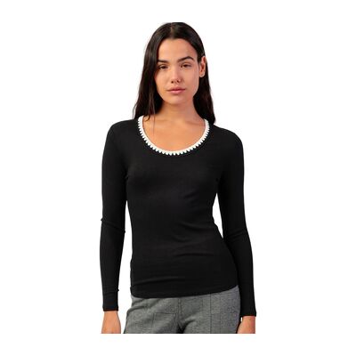Admas Langarmshirt Top Mit Langen Ärmeln Und Rundhalsausschnitt Canale Contraste Eu S;Eu M;Eu L;Eu Xl Female Admas Langarmshirt Top Mit Langen Ärmeln Und Rundhalsausschnitt Canale Contraste Eu S;Eu M;Eu L;Eu Xl Female