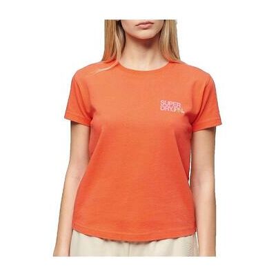 Superdry W1011375A Casual Orange Baumwoll T-Shirt - Casual Superdry W1011375A Casual Orange Baumwoll T-Shirt - Casual