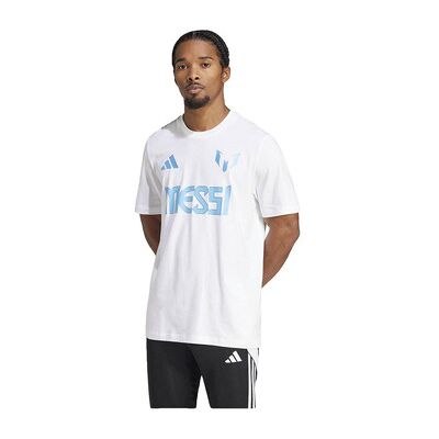 adidas Messi Name und Nummer Grafik T-Shirt - Weiß - Fußball adidas Messi Name und Nummer Grafik T-Shirt - Weiß - Fußball