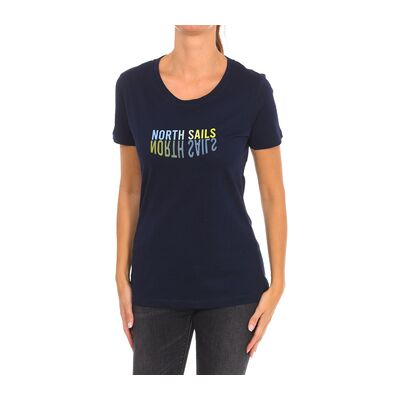 North Sails Damen Kurzarm-T-Shirt - Blau - Baumwolle North Sails Damen Kurzarm-T-Shirt - Blau - Baumwolle
