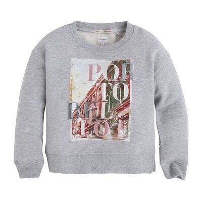 Pepe Jeans Sweatshirt - Grau - Sweatshirt für Mädchen Pepe Jeans Sweatshirt - Grau - Sweatshirt für Mädchen