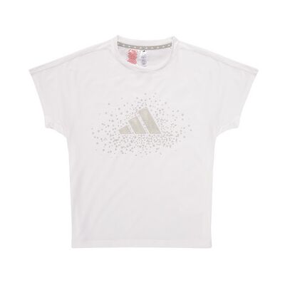 Adidas Weiß Feuchtigkeitsabsorbierendes T-Shirt für Kinder - T-Shirt Adidas Weiß Feuchtigkeitsabsorbierendes T-Shirt für Kinder - T-Shirt