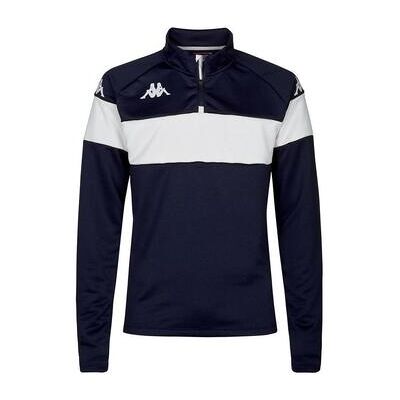 Kappa Dovare Fleece Pullover Blau Marine-Weiß - Fleece Jumper Kappa Dovare Fleece Pullover Blau Marine-Weiß - Fleece Jumper