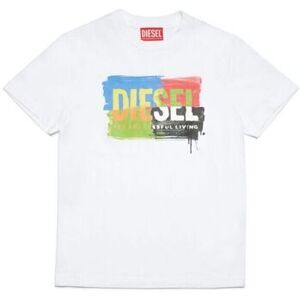 Diesel  T-Shirts & Poloshirts J01776-00yi9 - Tkand-K100 White 10 Jahre;14 Jahre;16 Jahre Male