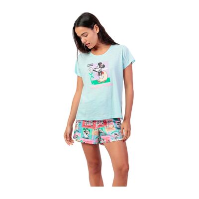 Admas Pyjamas/ Nachthemden Pyjama Shorts T-Shirt Holiday Vibes Disney Eu S;Eu M;Eu L;Eu Xl Female Admas Pyjamas/ Nachthemden Pyjama Shorts T-Shirt Holiday Vibes Disney Eu S;Eu M;Eu L;Eu Xl Female