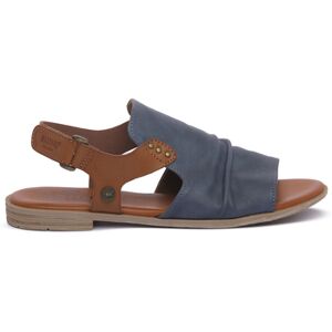 Mustang Flache Sandalen Blue 39 Mustang Flache Sandalen Blue 39