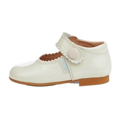 Angelitos Ballerinas 1502 Merceditas Nacar Con Velcro Beige 18;19;20;21;22;23;24;25 Female Angelitos Ballerinas 1502 Merceditas Nacar Con Velcro Beige 18;19;20;21;22;23;24;25 Female