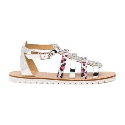 Replay Flache Sandalen Easy Leopard Jt360007s Plata 36;37;38;39;30;31;32 Replay Flache Sandalen Easy Leopard Jt360007s Plata 36;37;38;39;30;31;32