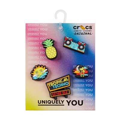 Crocs Herrenschuhe Jibbitz Tropical Techno Dj 5 Pack Einheitsgrösse Male Crocs Herrenschuhe Jibbitz Tropical Techno Dj 5 Pack Einheitsgrösse Male