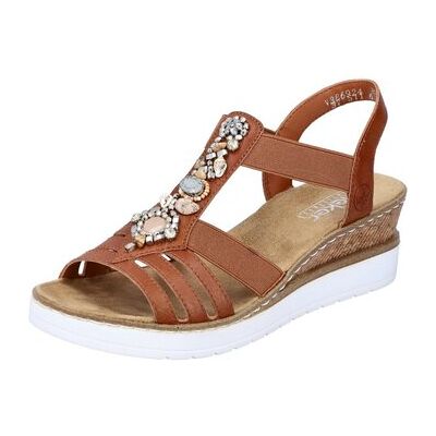 Rieker Keilabsatzsandalen Sandaletten Fsk V3869-24 42 Rieker Keilabsatzsandalen Sandaletten Fsk V3869-24 42
