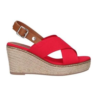 Refresh Rote Vegane Canvas-Sandalen - Freizeitmodel Refresh Rote Vegane Canvas-Sandalen - Freizeitmodel