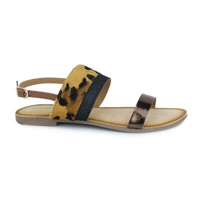 Gioseppo Flache Sandalen Benoit Leopard 48569 40;35 Gioseppo Flache Sandalen Benoit Leopard 48569 40;35