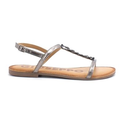 Gioseppo Flache Sandalen Hamlin Sandalo Strass Pewter 59827 40 Gioseppo Flache Sandalen Hamlin Sandalo Strass Pewter 59827 40