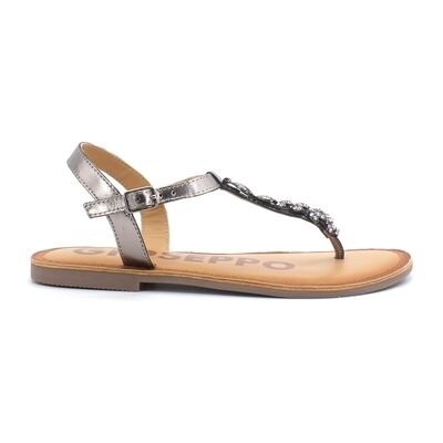 Gioseppo Flache Sandalen Harrells Sandalo Strass Pewter 59826 38 Gioseppo Flache Sandalen Harrells Sandalo Strass Pewter 59826 38