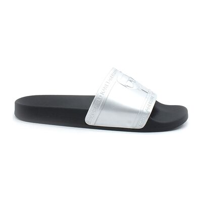 Karl Lagerfeld Pantoffeln Kondo Karl Ikonic Ciabatta Silver Rubber Kl80919 37;38 Female Karl Lagerfeld Pantoffeln Kondo Karl Ikonic Ciabatta Silver Rubber Kl80919 37;38 Female