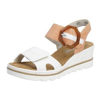 Rieker Keilabsatzsandalen Sandaletten -Apricot 67476-38 41 Rieker Keilabsatzsandalen Sandaletten -Apricot 67476-38 41
