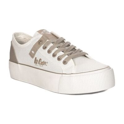 Lee Cooper Weiße Stoff-Sneaker - Schuhe Lee Cooper Weiße Stoff-Sneaker - Schuhe