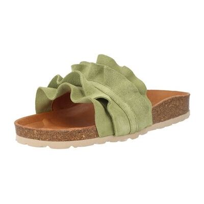 Verbenas Clogs Pantoletten Rocio Serraje Volante Kelp 38 Female Verbenas Clogs Pantoletten Rocio Serraje Volante Kelp 38 Female