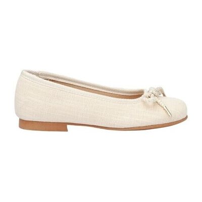 Angelitos Ballerinas 1568 Bailarina Lazo Lino Ceremonia Beige 36;37;38;39;40;31;32;34 Female Angelitos Ballerinas 1568 Bailarina Lazo Lino Ceremonia Beige 36;37;38;39;40;31;32;34 Female