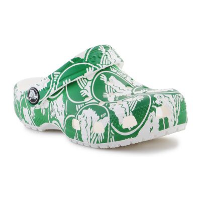 Crocs Flache Sandalen Classic Duke Print Clog K 210007-3wh Green Ivy 28 / 29 Crocs Flache Sandalen Classic Duke Print Clog K 210007-3wh Green Ivy 28 / 29