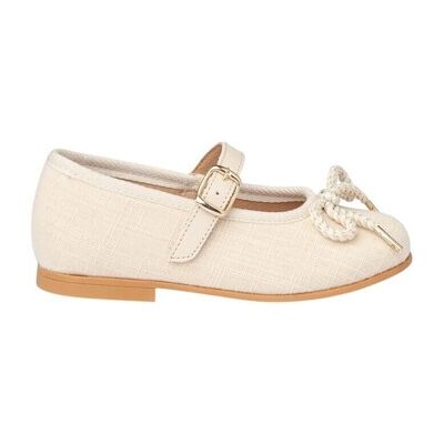 Angelitos Ballerinas 1557 Bailarina Lino Hebilla Beige 22;23;27;29 Female Angelitos Ballerinas 1557 Bailarina Lino Hebilla Beige 22;23;27;29 Female