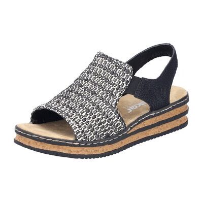 Rieker Keilabsatzsandalen Sandaletten 62971-00 37;38;39;40 Rieker Keilabsatzsandalen Sandaletten 62971-00 37;38;39;40