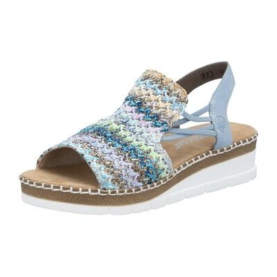 Rieker Keilabsatzsandalen Sandaletten Fsk V1241-91 91 36;38;39;40;41;42;43 Rieker Keilabsatzsandalen Sandaletten Fsk V1241-91 91 36;38;39;40;41;42;43