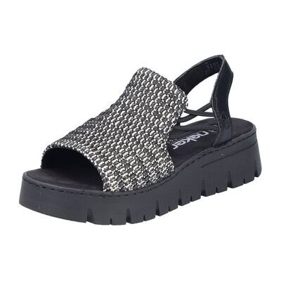 Rieker Keilabsatzsandalen Sandaletten Fsk V1051-00 38;42 Rieker Keilabsatzsandalen Sandaletten Fsk V1051-00 38;42