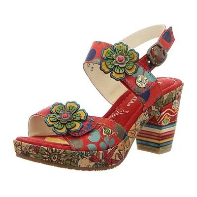 Laura Vita Keilabsatzsandalen Sandaletten Nellao 15 Rouge 36;38;39 Laura Vita Keilabsatzsandalen Sandaletten Nellao 15 Rouge 36;38;39