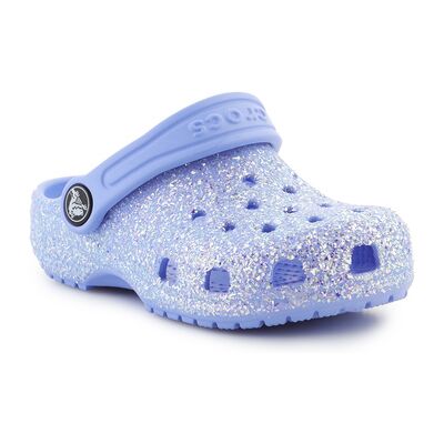 Crocs Flache Sandalen Classic Glitter Clog T 206992-5q6 Moon Jelly 19 / 20;20 / 21 Crocs Flache Sandalen Classic Glitter Clog T 206992-5q6 Moon Jelly 19 / 20;20 / 21