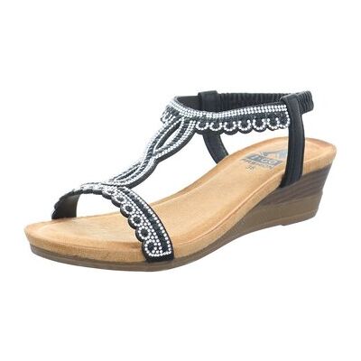 2 Go Fashion Keilabsatzsandalen Sandaletten -Silber 8910811-9 38;39;40;41;42 2 Go Fashion Keilabsatzsandalen Sandaletten -Silber 8910811-9 38;39;40;41;42