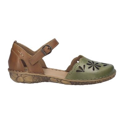Josef Seibel Flache Sandalen Rosalie 04, Khaki-Kombi 37;39 Josef Seibel Flache Sandalen Rosalie 04, Khaki-Kombi 37;39