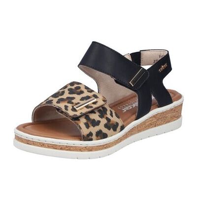 Rieker Keilabsatzsandalen Sandaletten Tiger Schwarz V4181-00 Schwarz 37;38;40;42;43 Rieker Keilabsatzsandalen Sandaletten Tiger Schwarz V4181-00 Schwarz 37;38;40;42;43