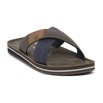 Mustang Flache Sandalen Khaki 42;43;44 Mustang Flache Sandalen Khaki 42;43;44